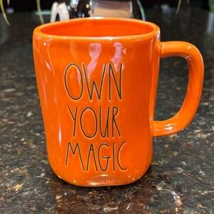 Rae Dunn Orange Metallic Own Your Magic Halloween Mug